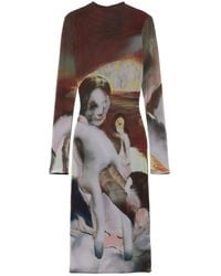 Mugler - Sunset Ziet Midi-Jurk - Lyst