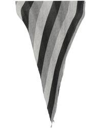 Botto Giuseppe - Striped Triangular Scarf - Lyst
