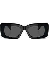 Versace - Greca-detail Square-frame Sunglasses - Lyst