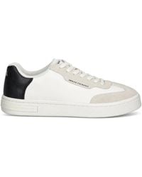 ARMANI EXCHANGE - Panelled Leather Sneakers - Lyst