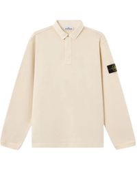 Stone Island - Polo Collar Cotton Sweatshirt - Lyst
