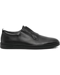Ferragamo - Leather Slip-On Sneakers - Lyst