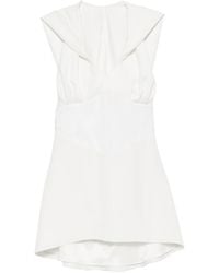 Vestiaire d'un Oiseau Libre - Mouwloze Midi-Jurk Met V-Hals - Lyst
