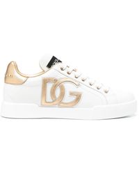 Dolce & Gabbana - Luxe Lace-Up Sneaker With Dg Logo - Lyst