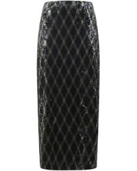 Pierre Louis Mascia - Diamond-Pattern Midi Skirt - Lyst
