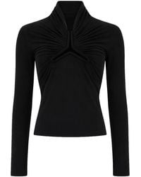 Rick Owens - Cut-Out Ruched Top - Lyst