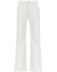 Munthe - Flared Broek Met Opgestikte Zak - Lyst