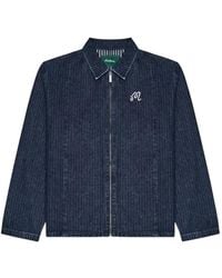 Malbon Golf - Foreman Pinstriped Denim Jacket - Lyst