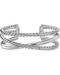 David Yurman - Sterling Bold Crossover Three Row Cuff Bracelet - Lyst