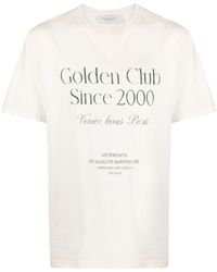 Golden Goose - Katoenen T-shirt Met Tekst - Lyst