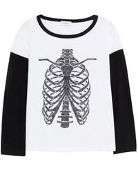 Second/Layer - Long-Sleeved Skeleton-Print T-Shirt - Lyst