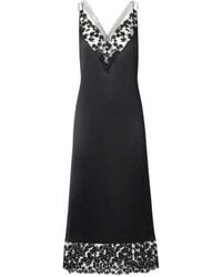 Fendi - Silk And Lace Dress - Lyst