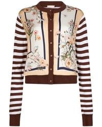 Liu Jo - Cardigan With Printed Twill Insert - Lyst
