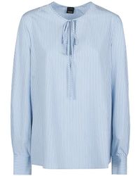 Pinko - Blusa A Rayas Con Cierre De Lazo - Lyst