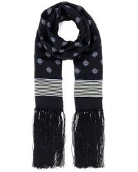 Bode - Foyer Diamond Fringed Scarf - Lyst