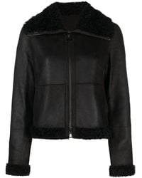 Akris - Mocca Lamb Leather Jacket - Lyst