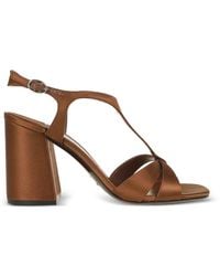 Jimmy Choo - Metallic T-Strap Heeled Pumps - Lyst