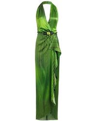 Silvia Tcherassi - Striped Ruffled Midi Dress - Lyst