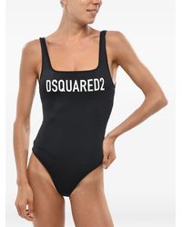 DSquared² - Logo-Print One-Piece Swimsuit - Lyst