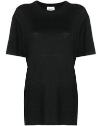 Isabel Marant - Linen Crew-neck T-shirt - Lyst