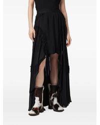 AllSaints - Dorina Ruffled Asymmetric Skirt - Lyst