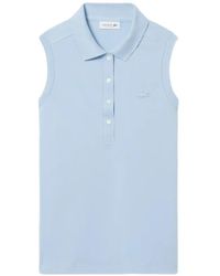 Lacoste - Buttoned Sleeveless Polo Shirt - Lyst