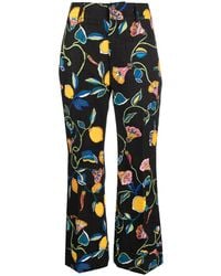 La DoubleJ - Hendrix Floral-Print Cropped Trousers - Lyst
