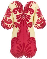 red mini sweater dress Red Mock Neck Ribbed Long Sleeve Sweater Dress S / Red