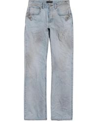Balenciaga - Gerade Jeans im Distressed-Look - Lyst