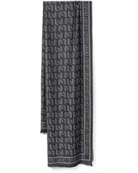 Liu Jo - Logo-Jacquard Frayed Scarf - Lyst