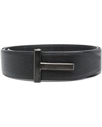 Tom Ford - Reversible Leather T Belt 40Mm - Lyst