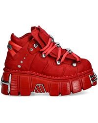 New Rock - Lace-Up Hardware Sneakers - Lyst