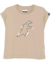SPORT b. by agnès b. - Katoenen T-Shirt Met Logoprint - Lyst
