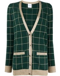 Madeleine Thompson - Check-Pattern V-Neck Cardigan - Lyst