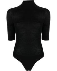 Calvin Klein - Mock-neck Wool Bodysuit - Lyst
