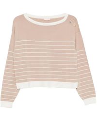 Liu Jo - Striped Embellished Sweater - Lyst