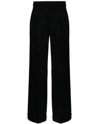 Brunello Cucinelli - Wide-Leg Cuffed-Hem Trousers - Lyst
