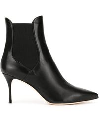 Sergio Rossi Godiva Pointed Boots - Black