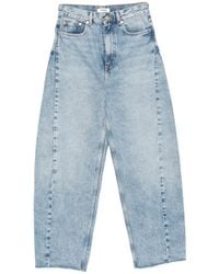 Sandro - Jeans Mit Leder-Patch - Lyst