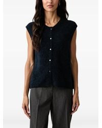 Mos Mosh - Almine Button-Up Sleeveless Cardigan - Lyst