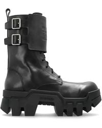 Balenciaga - Bulldozer Buckle Lace-Up Boots - Lyst