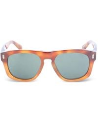 Brunello Cucinelli - Tortoiseshell-Effect Square-Frame Sunglasses - Lyst