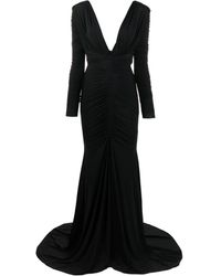 Alex Perry - V-neck Ruched Gown - Lyst
