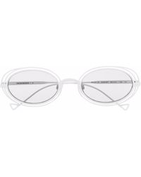 Emporio Armani - Gafas de sol con montura ovalada transparente - Lyst