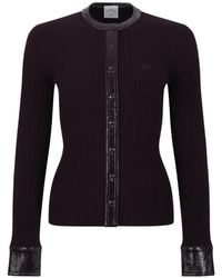 Courreges - Vinyl And Knit Cardigan - Lyst