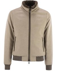 Moorer - Padded Bomber Jacket - Lyst