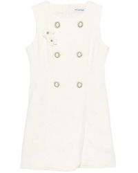 Self-Portrait - Embellished Double-Breasted Mini Dress - Lyst