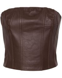 Amiri - Bustier-style Leather Top - Lyst