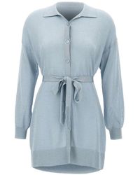 Kangra - Belted Lurex Cardi-Coat - Lyst