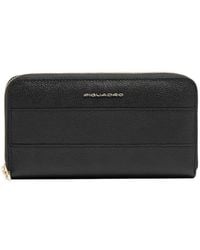 Piquadro - Zip-Around Leather Wallet - Lyst
